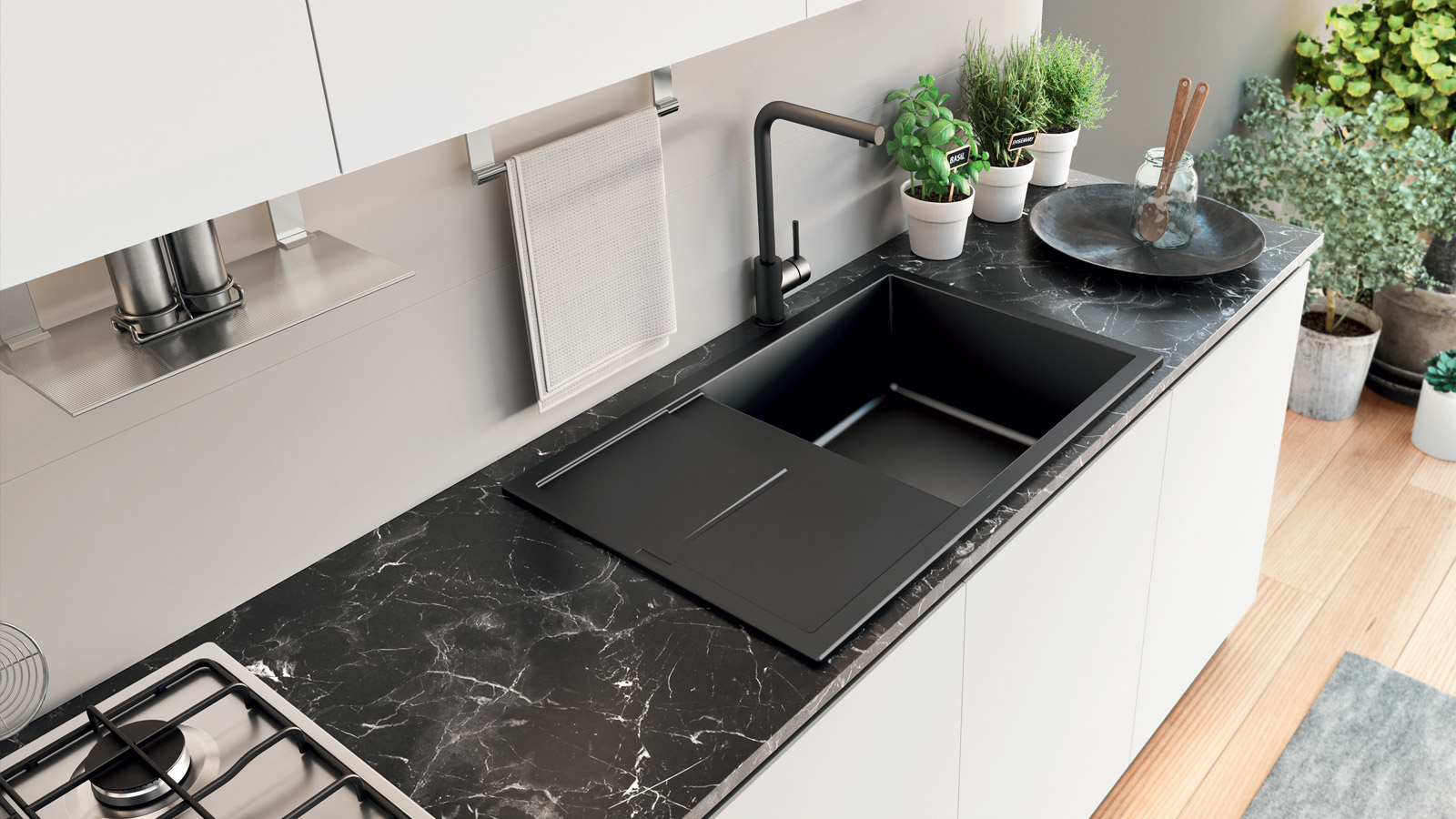 Easy 016  Кухонный гарнитур Ar-Due Colore matt  - Вид №1