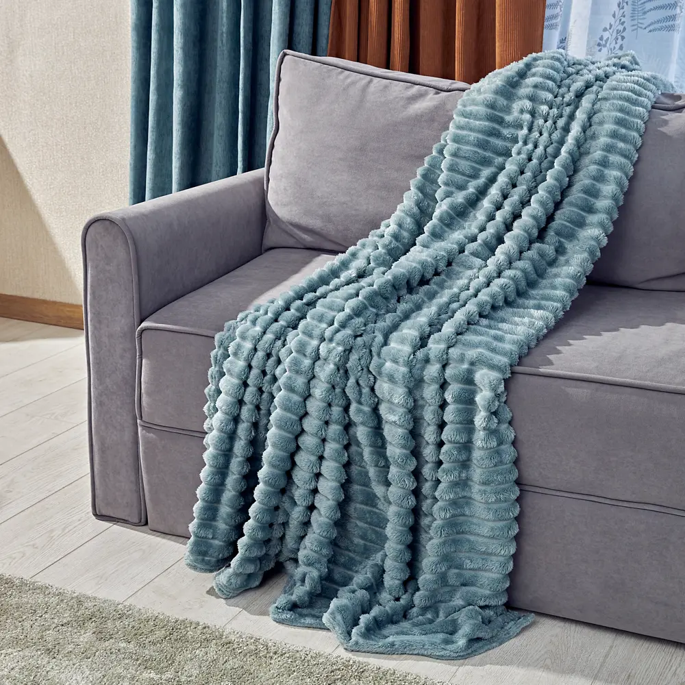 Плед Agata 150x200 см жаккард цвет зеленый СТОЛИЦА ТЕКСТИЛЯ STLM-2198261