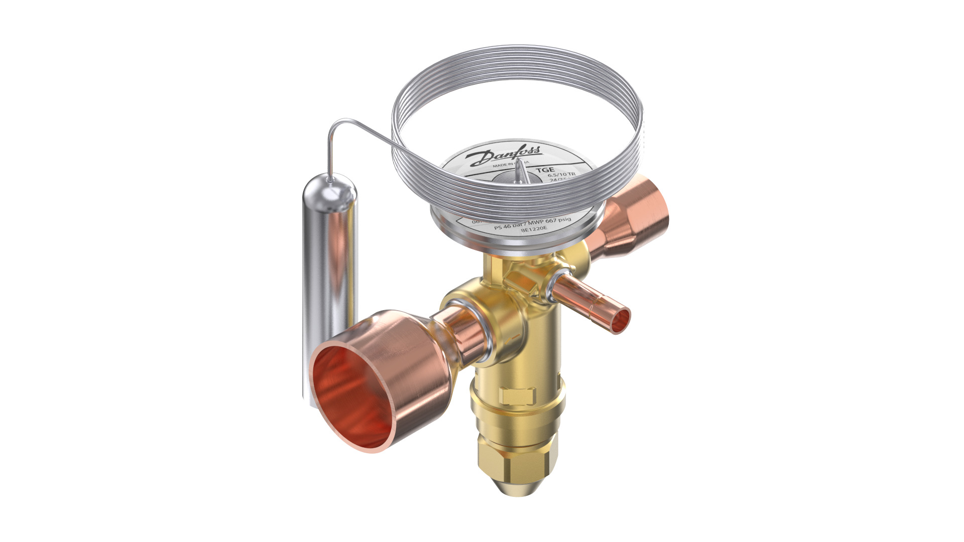 Danfoss TGE — Клапаны терморегулирующие со встроенными клапанными узлами TGE 10-4 Клапан терморегулирующий 067N4152  - Вид №10