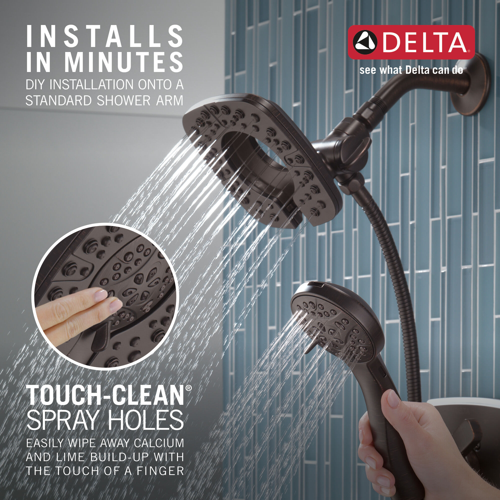 58498-RB In2ition HSSH 1,75 галлона в минуту, 4 настройки Delta Faucet Universal Showering Венецианская бронза  - Вид №1