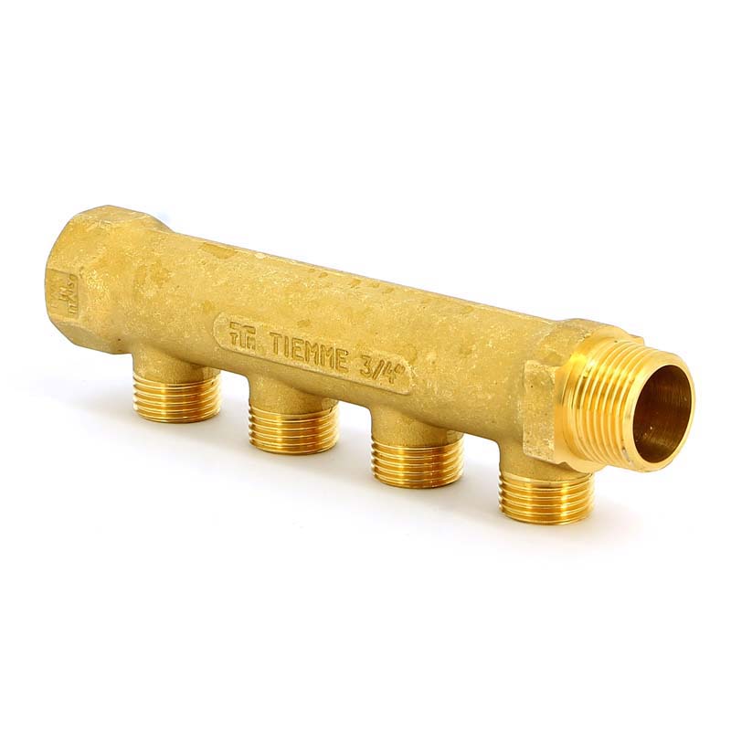 Коллектор НВ 3/4" TIEMME 4 выхода 1/2"Н 36мм 1910001 - Вид №1