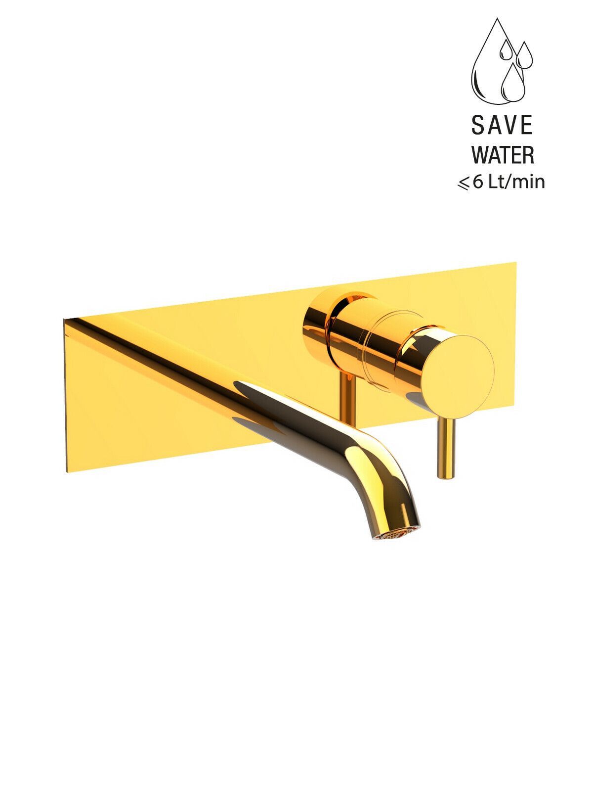 Настенный однорычажный смеситель для раковины с ограничителем расхода Rubinetterie Frattini Pepe XL ARCH-00076573 - Вид №28