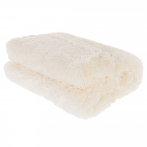 18414535 Плед декоративный 200х220 см, искусственный мех, цвет бежевый