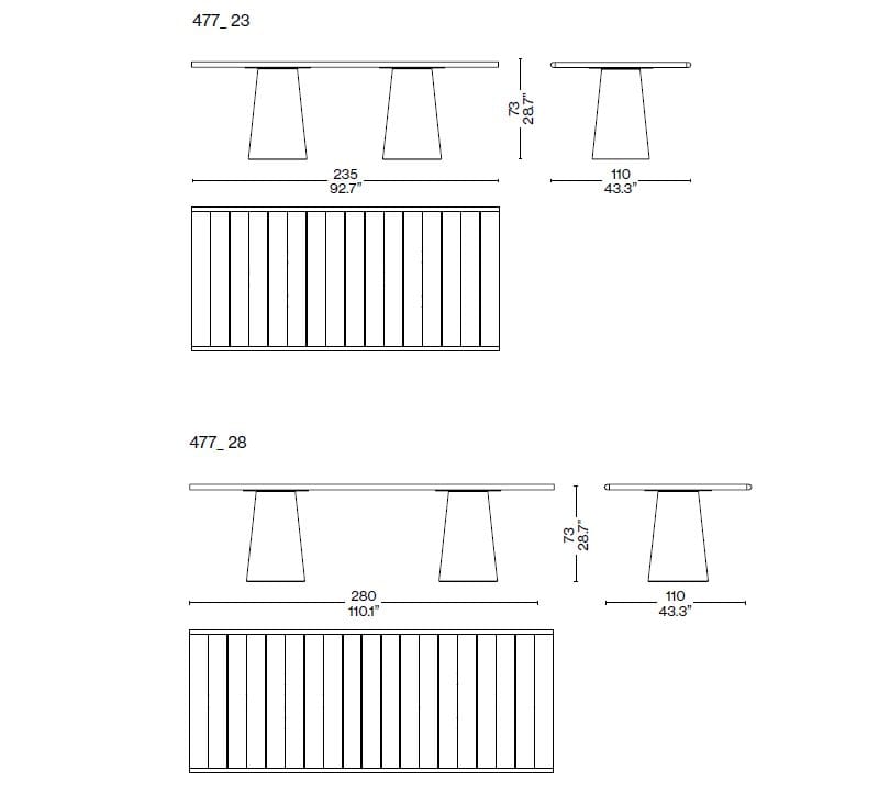 Прямоугольный садовый стол CASSINA Dine Out ARCH-00076615 - Вид №5