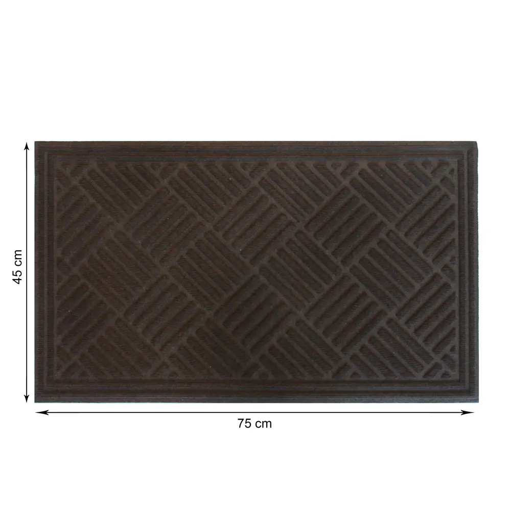 Коврик Inspire Hayden 45x75 см полиэстер на резине цвет коричневый 82388245 STLM-2170652  - Вид №3