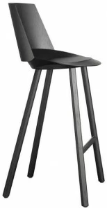 e15 Высокий деревянный табурет со спинкой  St10