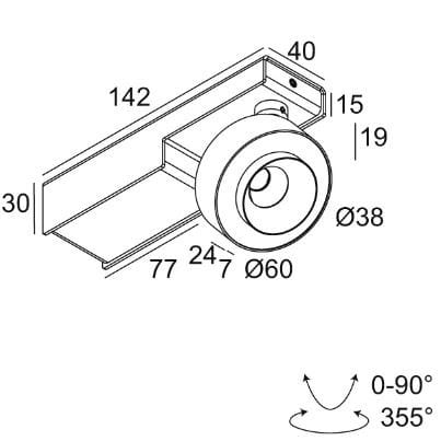 Регулируемый потолочный светодиодный прожектор Deltalight Odron ARCH-00051756 - Вид №3