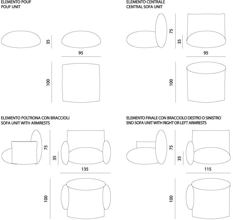 MissoniHome Модульный секционный диван Top 4 sun-id-1464599 - Вид №9