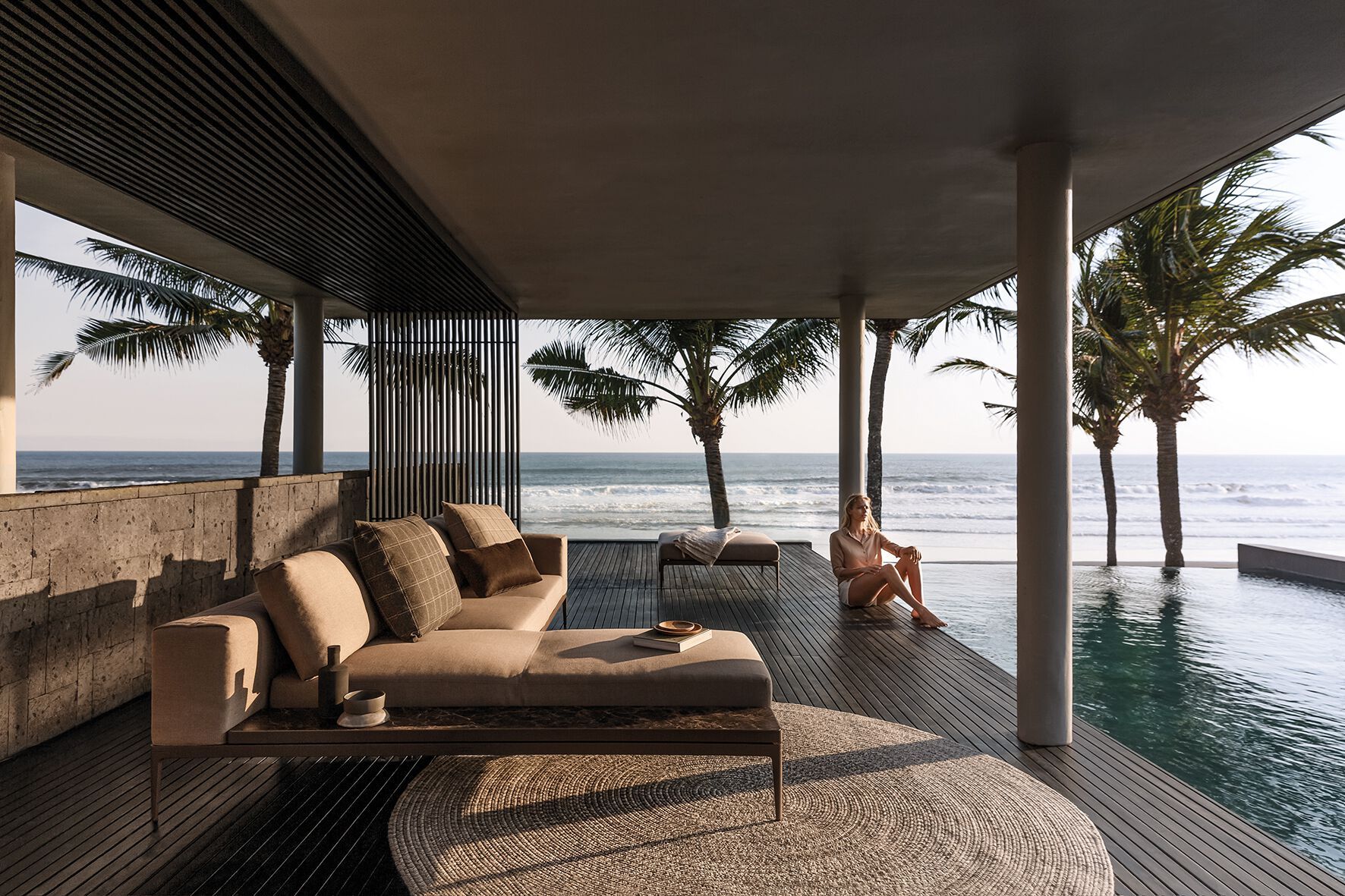 Тканевый модульный садовый диван Gloster сетка ARCH-00132626 - Вид №17