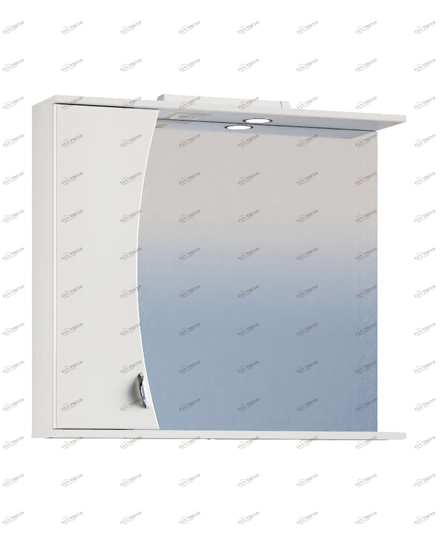 Зеркало Faina 800 new левый, со спотом800⨉150⨉700 мм белый VIGO sun-id-665304