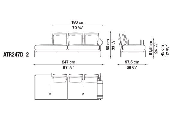 Кожаный диван B&B Italia Атолл ARCH-00112726 - Вид №91