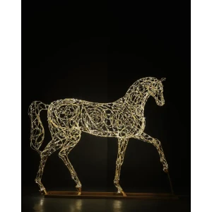 Электрическая светящиеся фигура Конь королевский 400 LED 160x180x40 см теплый белый свет 86164080 STLM-2169566