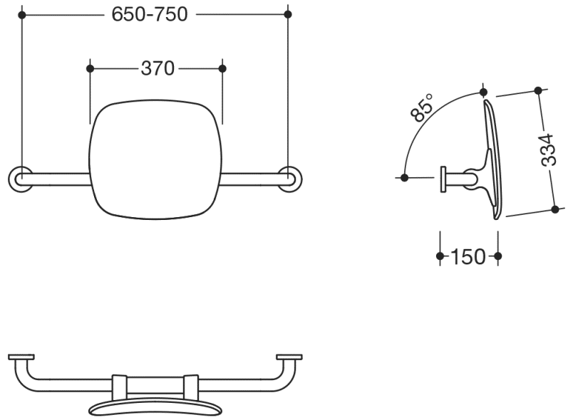 801.51.9162 поддержка спины HEWI Stützen  - Вид №17