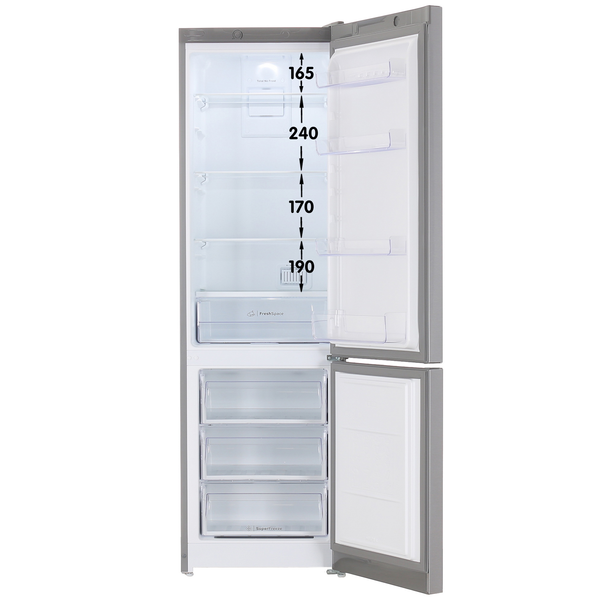 9082295 Холодильник с морозильником   Indesit ITS 4200 XB серебристый STDN-0016953 - Вид №1