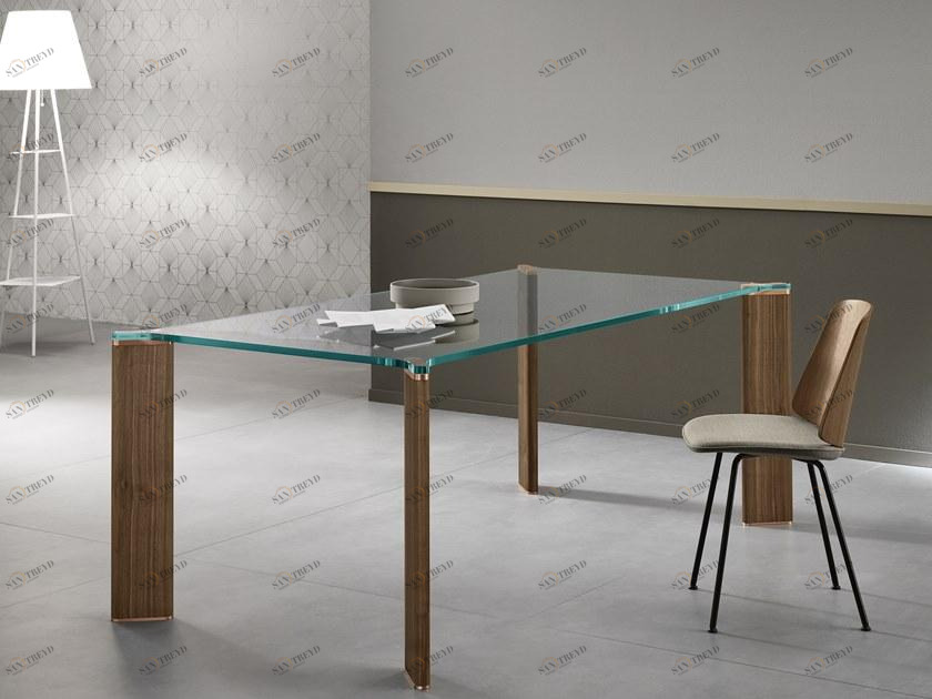 Tonelli Design Прямоугольный обеденный стол из стекла sun-id-1436492