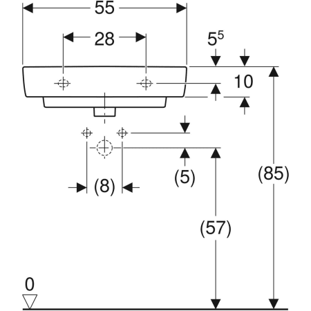 501.717.00.1 Раковина Geberit Renova Compact Geberit  - Вид №26