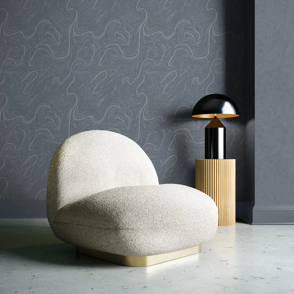 Santreyd Lena - Флизелиновые обои темно-серые для стильного интерьера 89372643 STLM-1493325 - Вид №4