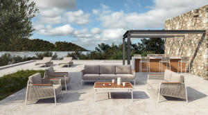 3-местный веревочный садовый диван