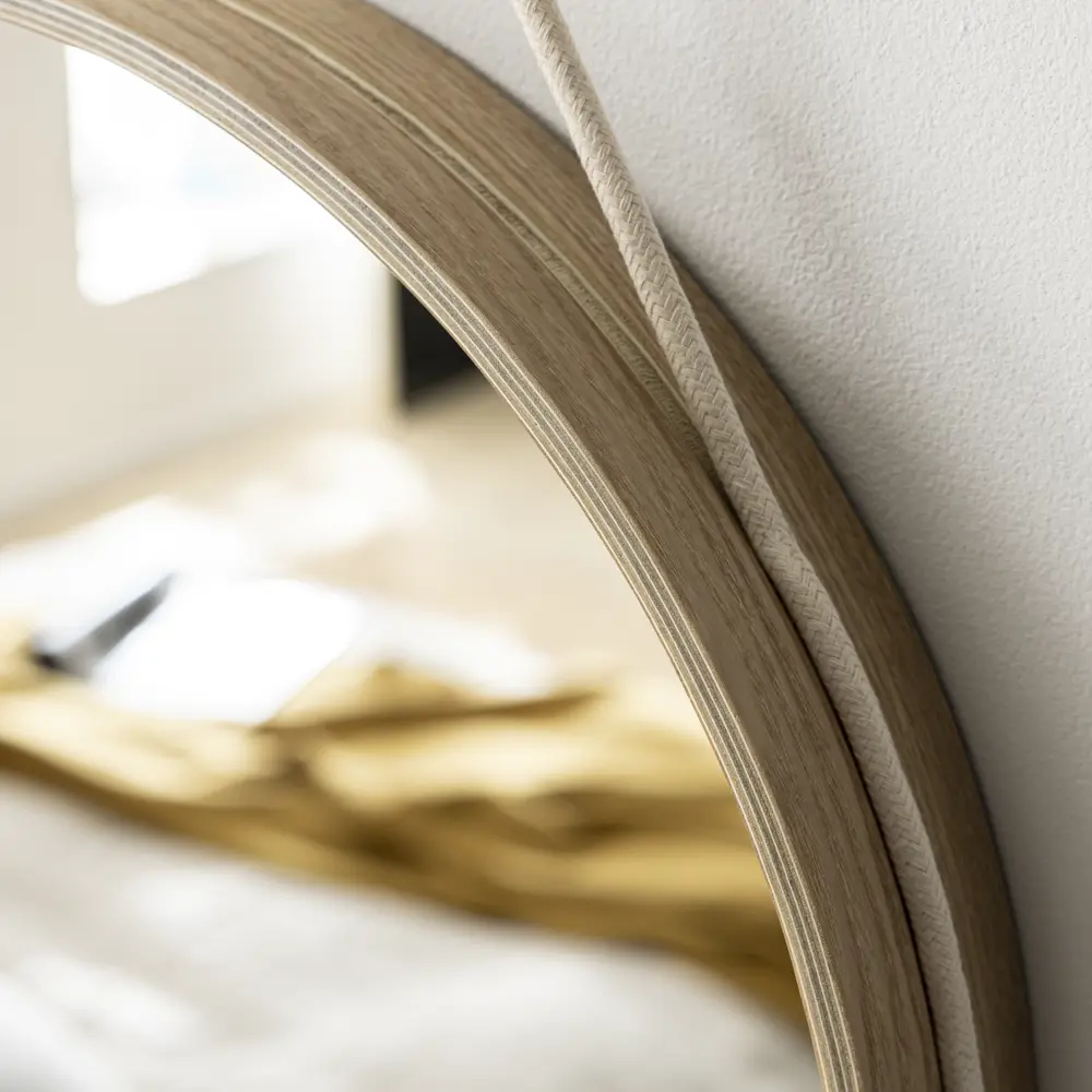 Зеркало INSPIRE Nordik Cord Oak с круглой рамкой 57.5 см 86484790 STLM-1468409 - Вид №4