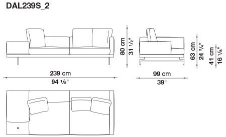 B&B Italia 3-х местный тканевый диван с шезлонгом Dock sun-id-1355318 - Вид №176