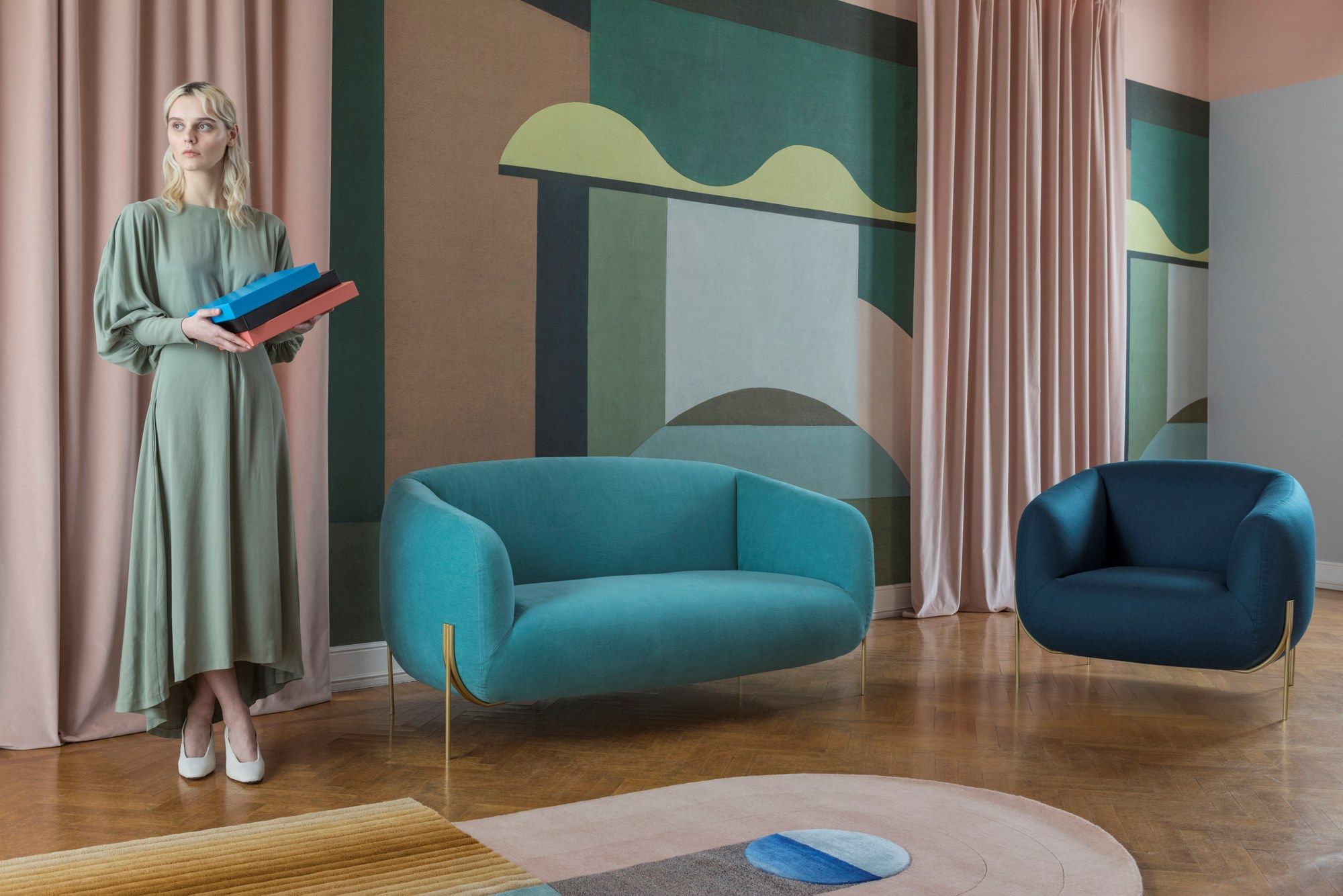 2-местный съемный тканевый диван Saba Italia ARCH-00035995 - Вид №2