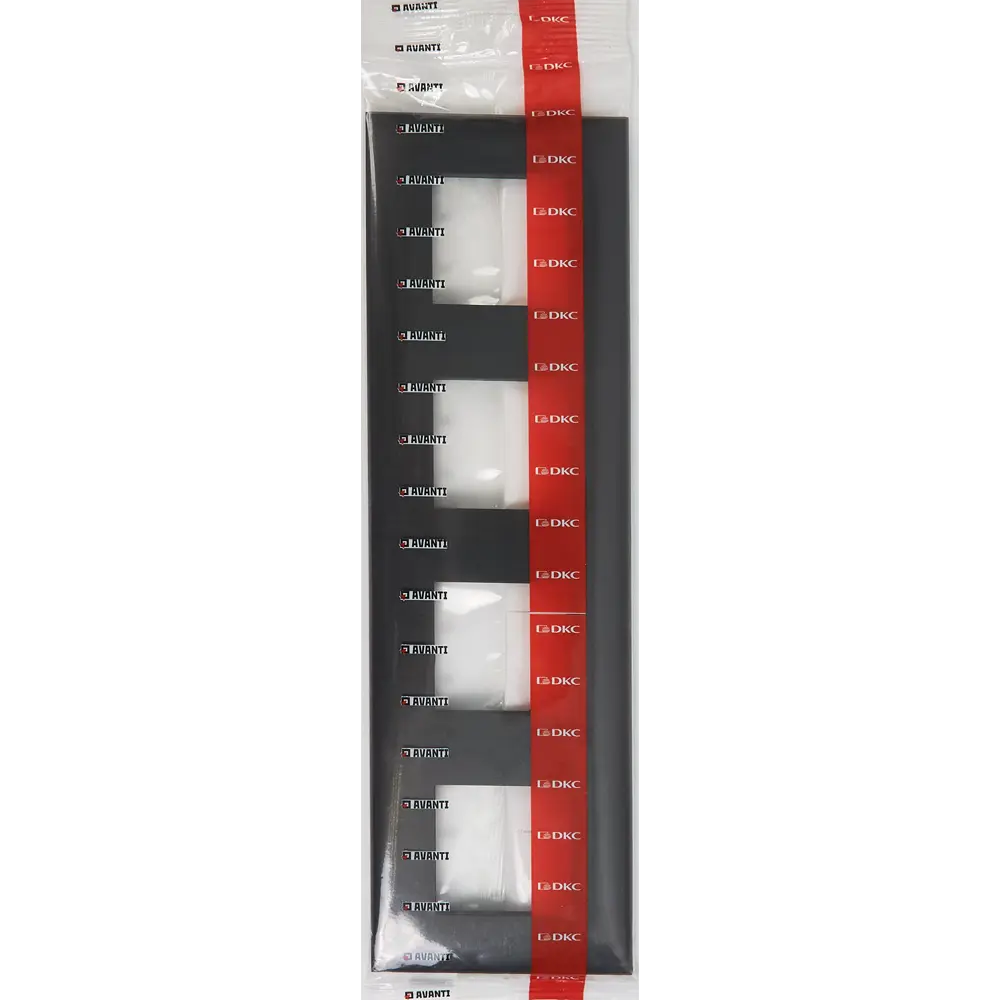 Рамка для розеток и выключателей DKC Avanti 4 поста цвет черный матовый STLM-2179853 - Вид №3