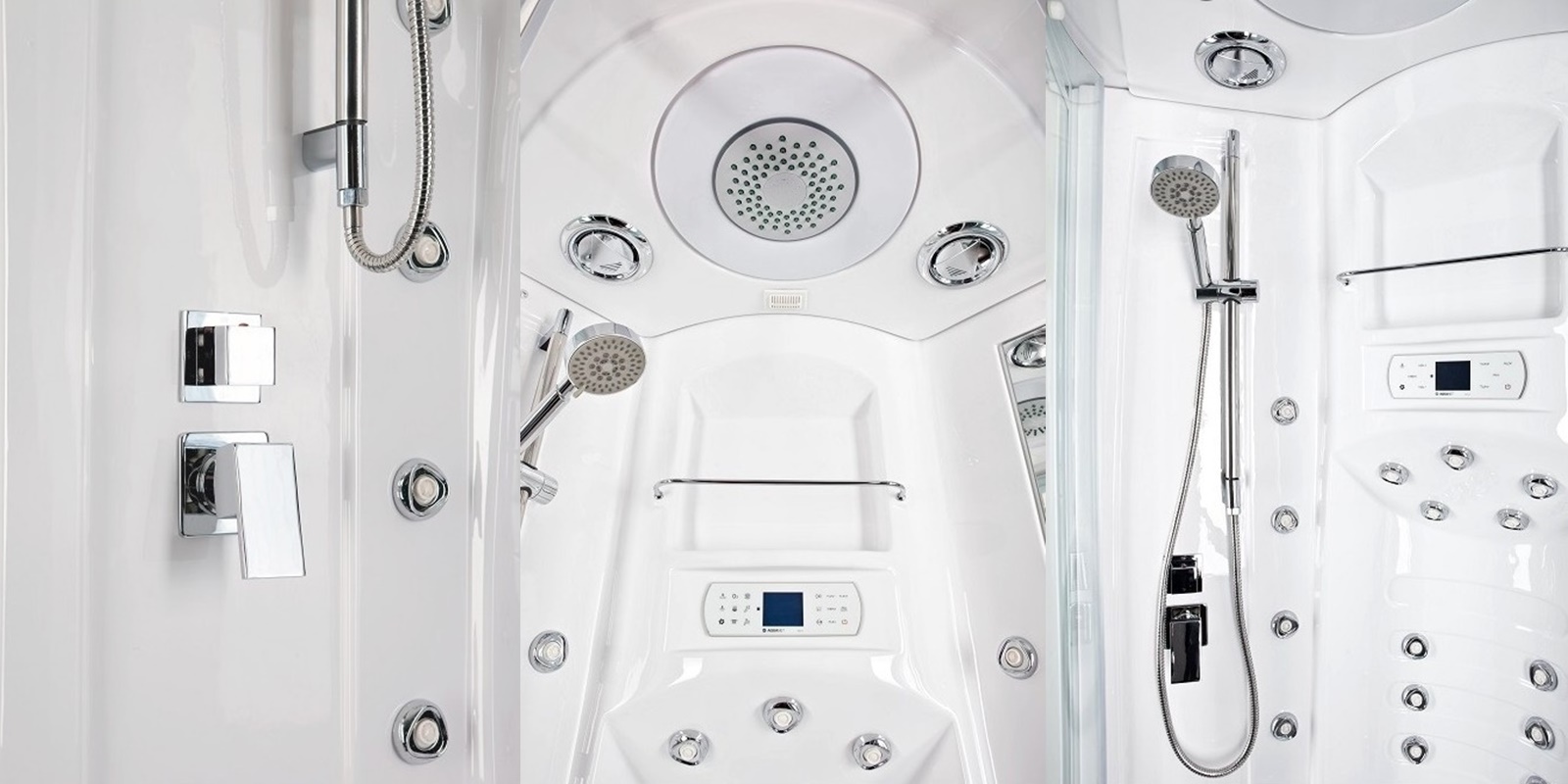 Душевая кабина Aquanet Fiji Cube 90x90 с паром, прозрачное стекло 172269 - Вид №1