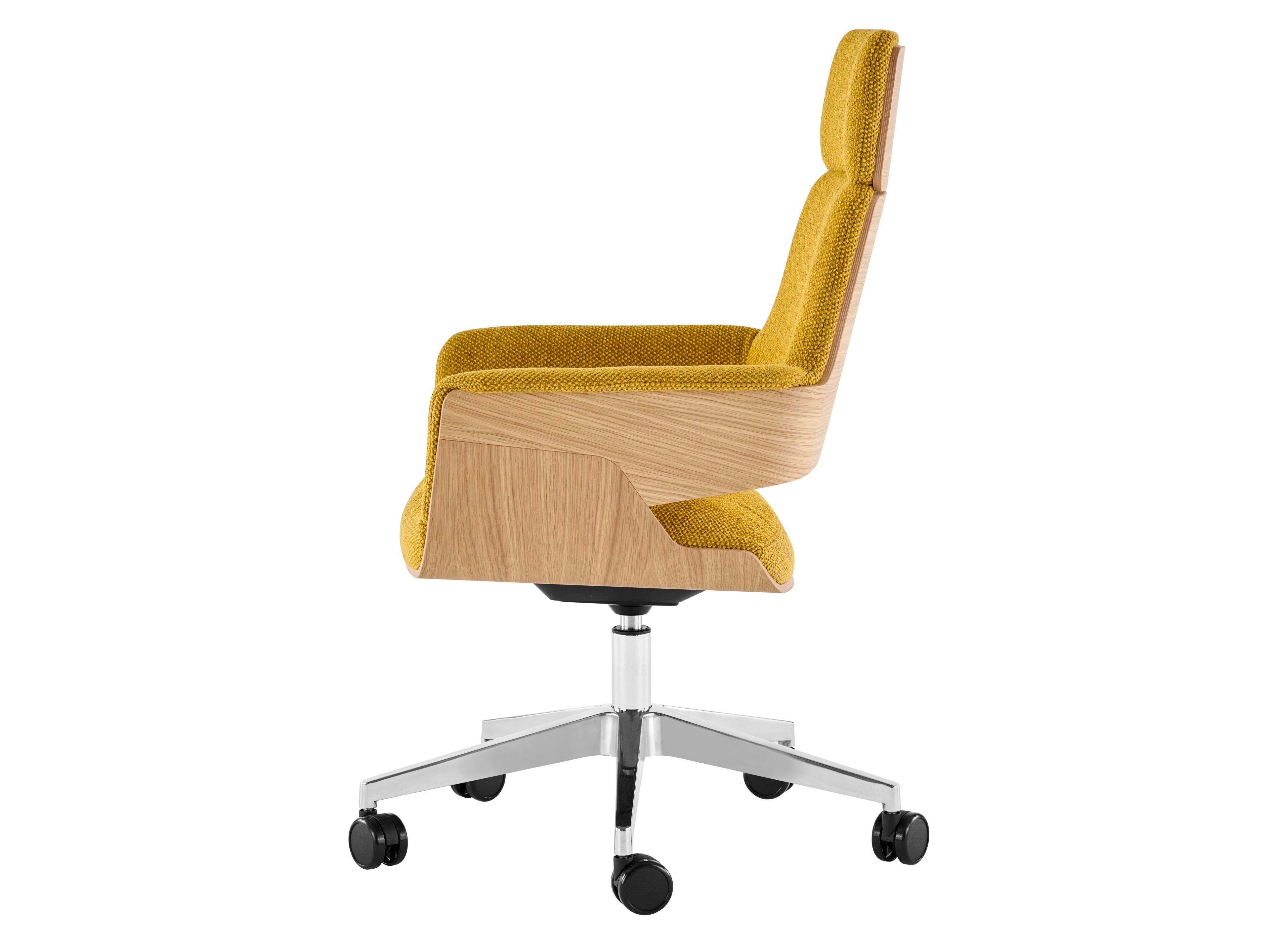 Кожаное офисное кресло с колесами и подлокотниками с 5 спицами THONET S 840 ARCH-00143804 - Вид №3