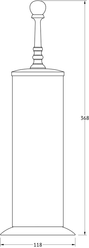 STI 530 Туалетный ерш с крышкой напольный 3SC STILMAR ANTIQUE BRONZE Treesseci 3SC - Вид №1