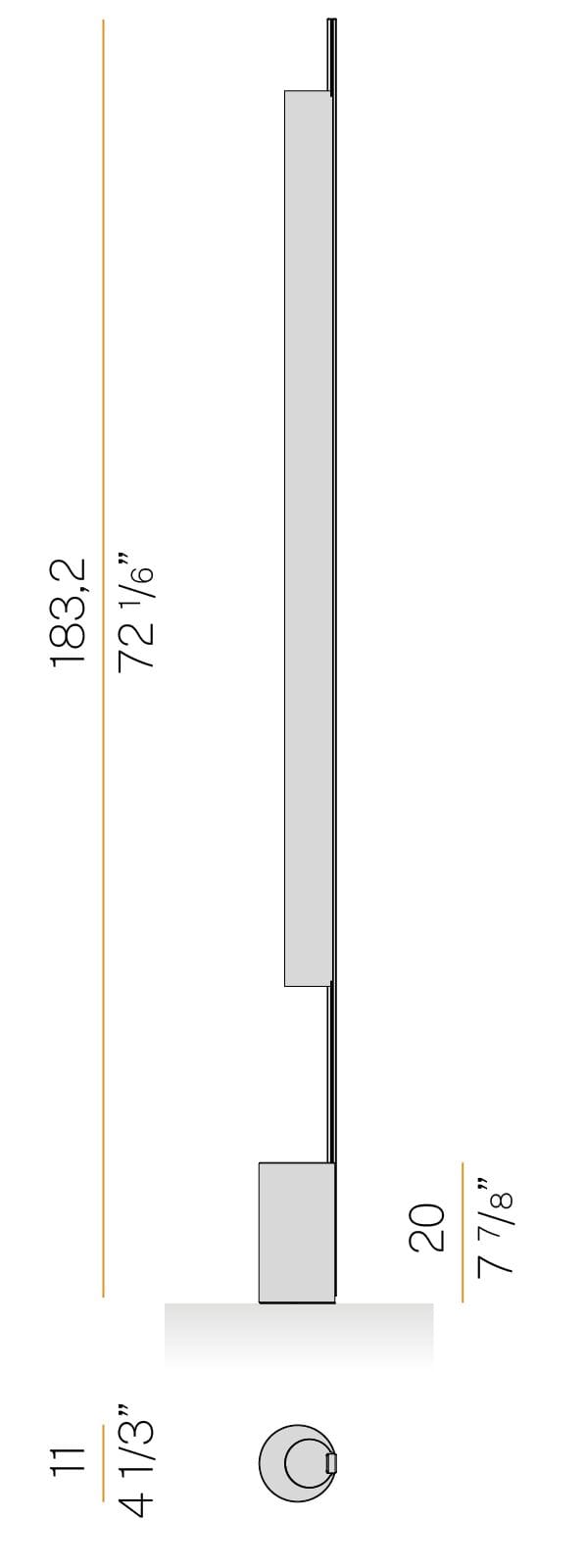 Ткань Сид Dimmable торшер Panzeri тень ARCH-00119422 - Вид №3