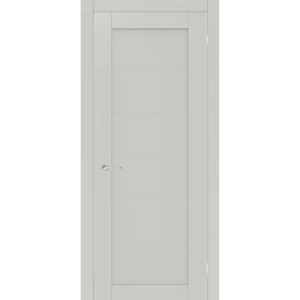 Дверь межкомнатная глухая Легенда-21 60х200 см ламинация Hardflex цвет серый (с замком и петлями)