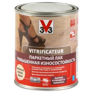Лак паркетный V33 прозрачный 0.75 л 10781728 STLM-2000782