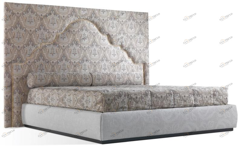 ETRO Home Interiors Кровать King size из ткани с высоким изголовьем sun-id-1471208