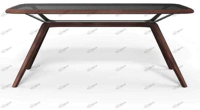 Now & Future Прямоугольный стол из дерева и стекла sun-id-1489177