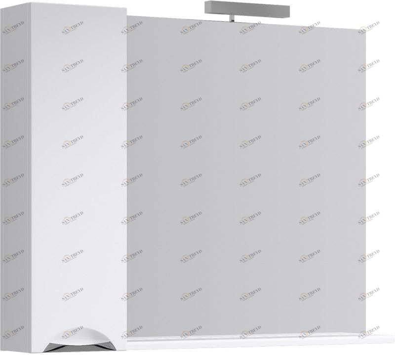 Лайн панель с зеркалом,  светильником и шкафчиком Li.02.10 AQWELLA LINE sun-id-277947