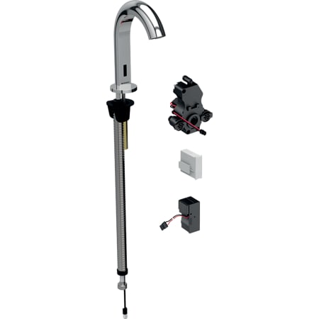 116.187.21.1 Смеситель для раковины Geberit Piave, вертикальный монтаж, питание от сети, с функциональным блоком для скрытого монтажа Geberit  - Вид №5