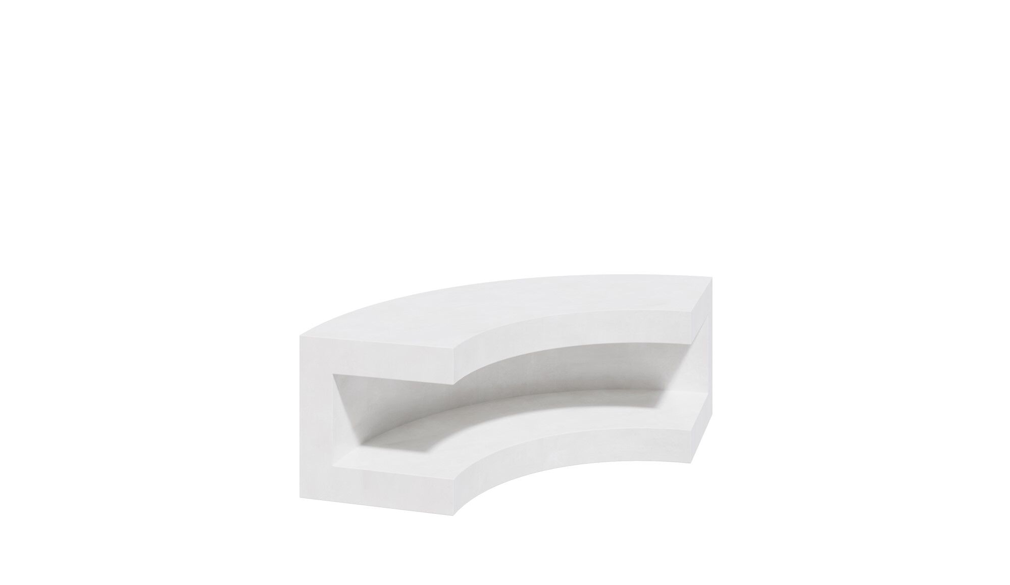 Изогнутая бетонная скамья без спинки amop ARCH-00026461 - Вид №2