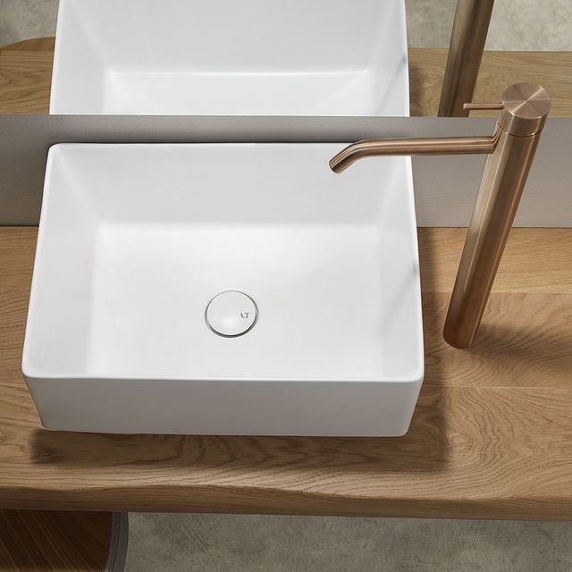 ONE015PGL Смеситель для раковины Linki ONE, Розовое золото полированная сталь - Вид №2