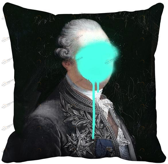 Mineheart Квадратная подушка из бархата Monsieur mint Acc/182