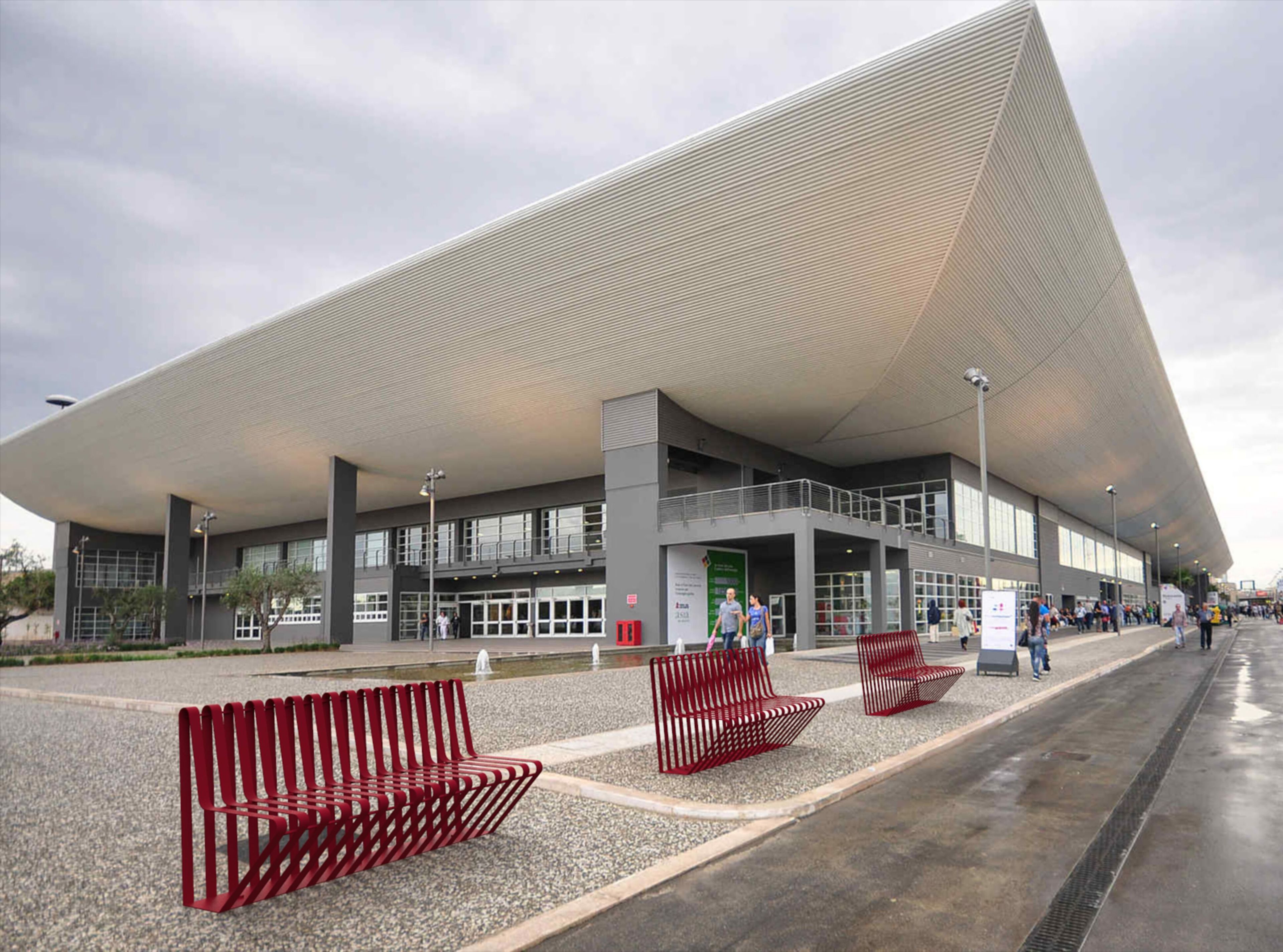 Стальная скамья со спинкой CITYSì 3919 ARCH-00074810 - Вид №3