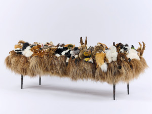 Мягкая скамейка из полиэстера