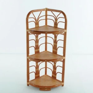 Этажерка угловая с 3 полками коньяк Calamus Rotan VINOTTI  00-3885323 Коричневый