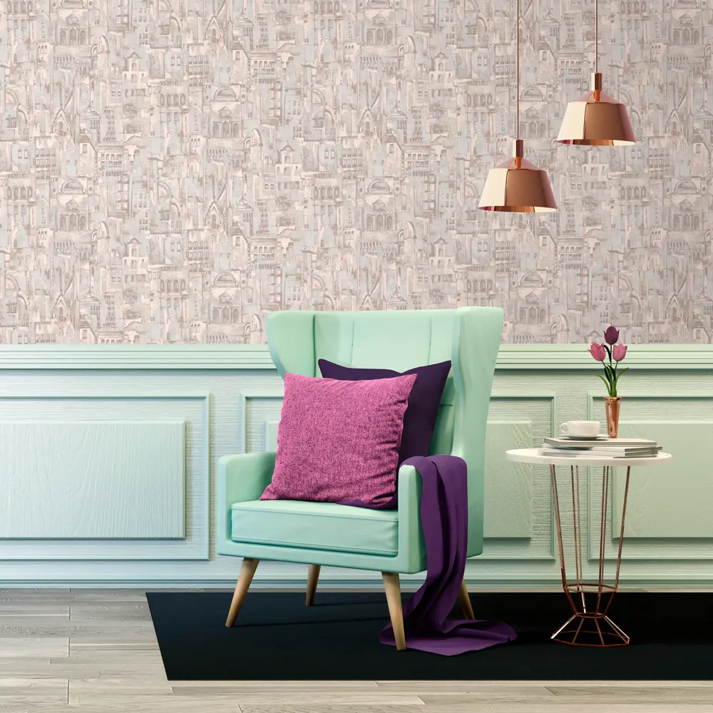 Обои флизелиновые VOG Collection Ольвера сиреневые 1.06 м 90106-22 STLM-2178440 - Вид №2