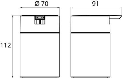 Emco Bad Настенный дозатор мыла System2 3521 001 11 - Вид №2
