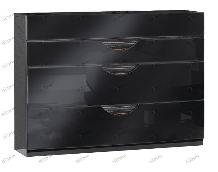 Комод дял спальни с ящиками черный Strada ESF ДИЗАЙНЕРСКИЕ, КОМОДЫ STRADA 043985 Черный 