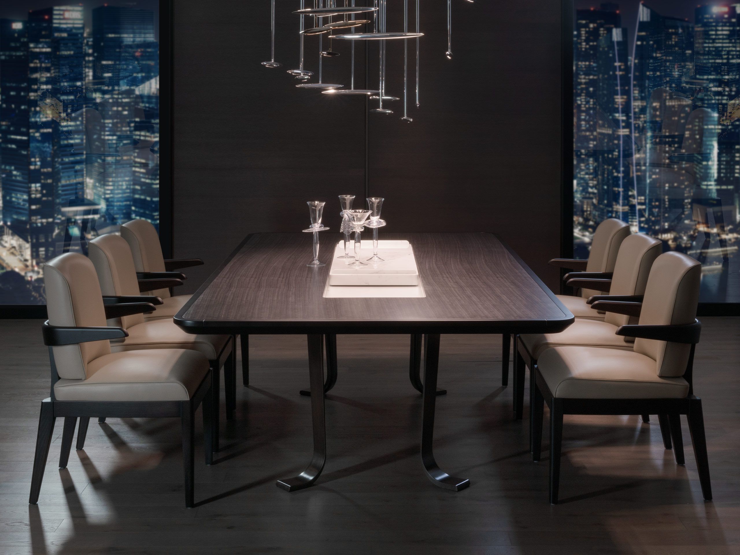 Деревянный прямоугольный стол с Lazy Susan Lorenzo Tondelli MANTA ARCH-00068602 - Вид №3