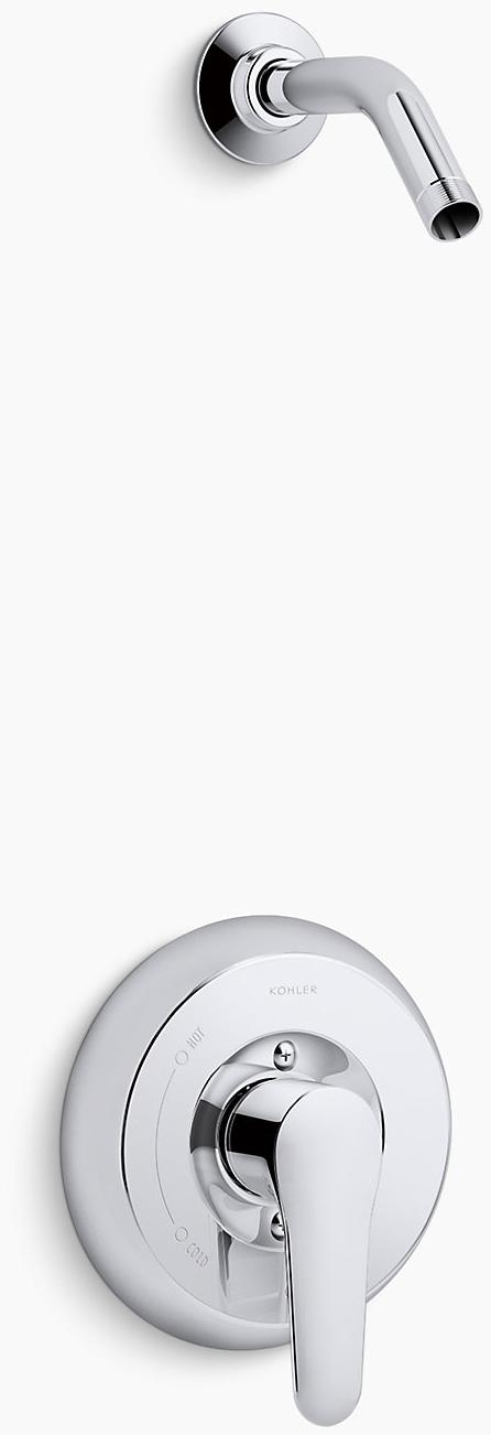 KOHLER Клапан для душа July  Rite-Temp с рычажной ручкой, без насадки для душа K-TLS98009-4-CP 