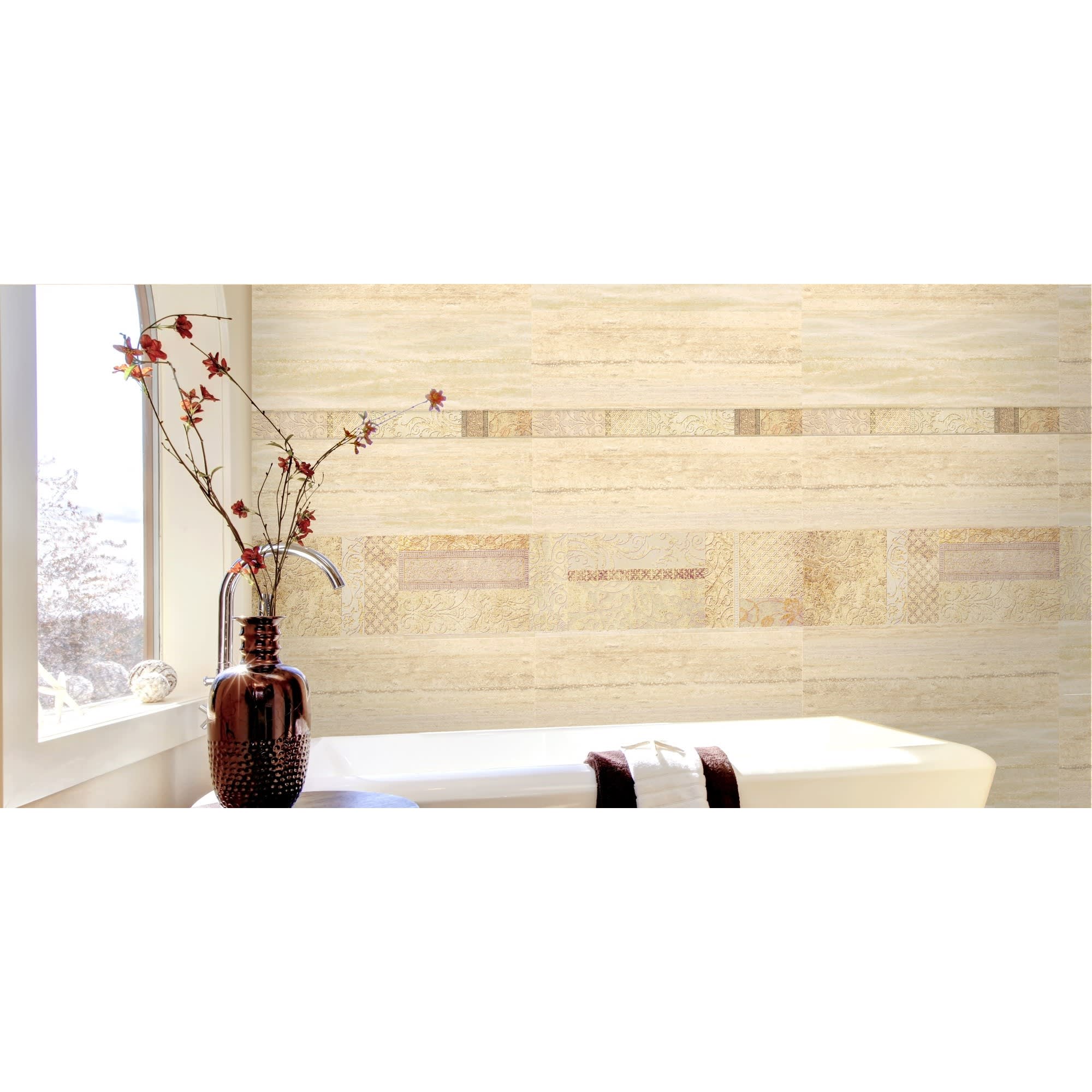 15465409 Бордюр «Harmony» 6х7.5 см цвет бежевый Travertine Santreyd  - Вид №1