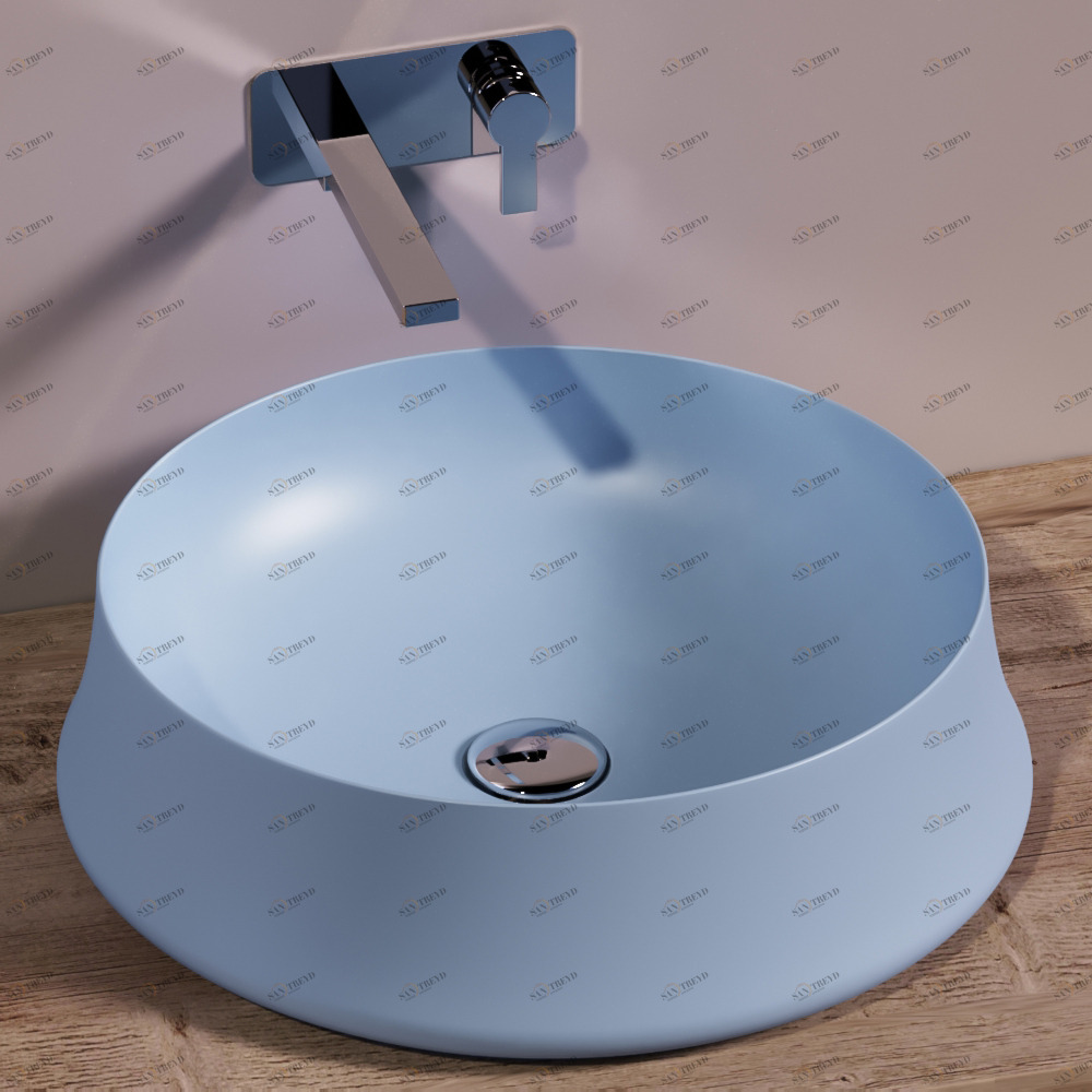 SH01PERVINCAMATT Накладная раковина на столешницу  круглая Simas Sharp