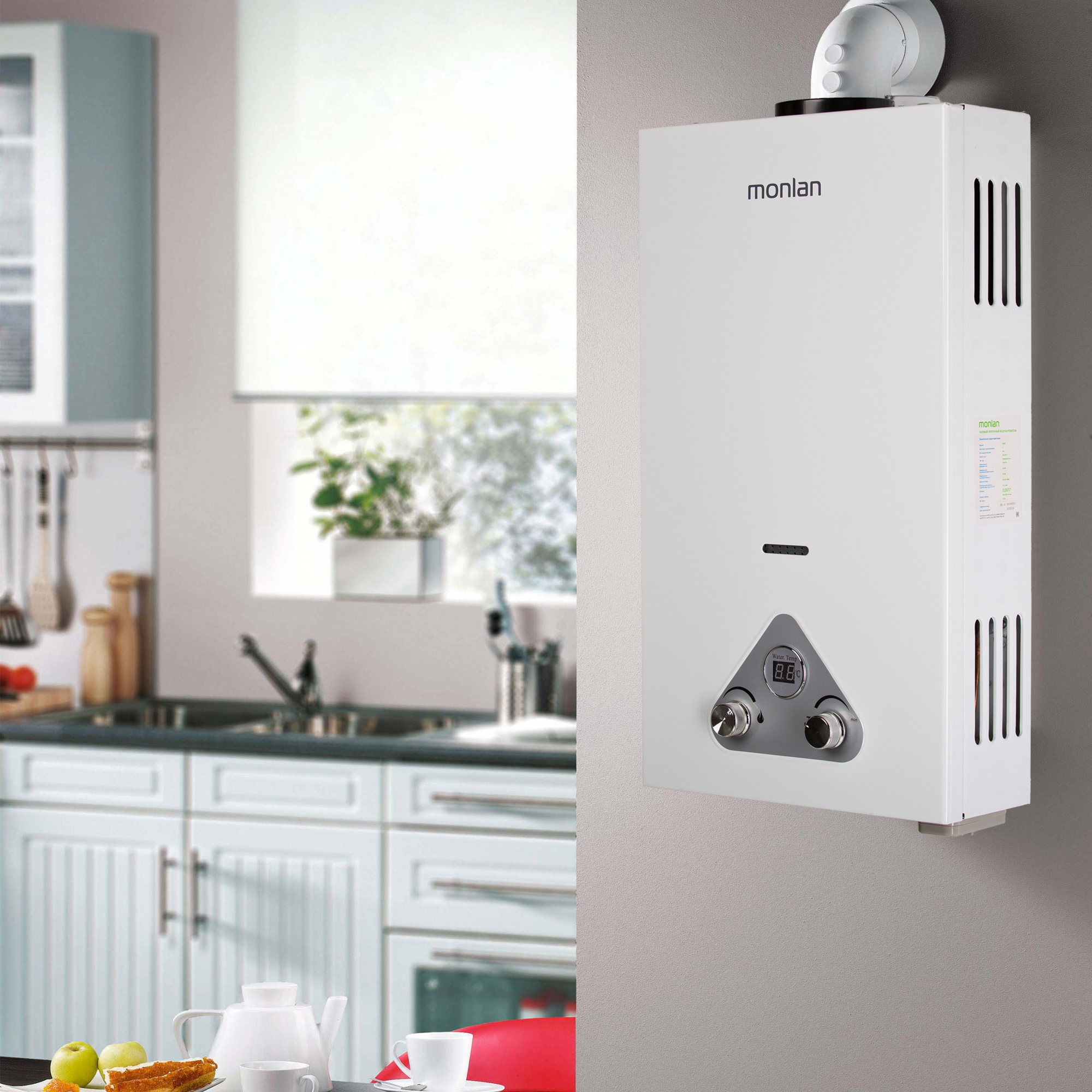 Газовая колонка MONLAN 10 л/мин с медным теплообменником и электроподжигом 13674952 STLM-0003670 - Вид №7